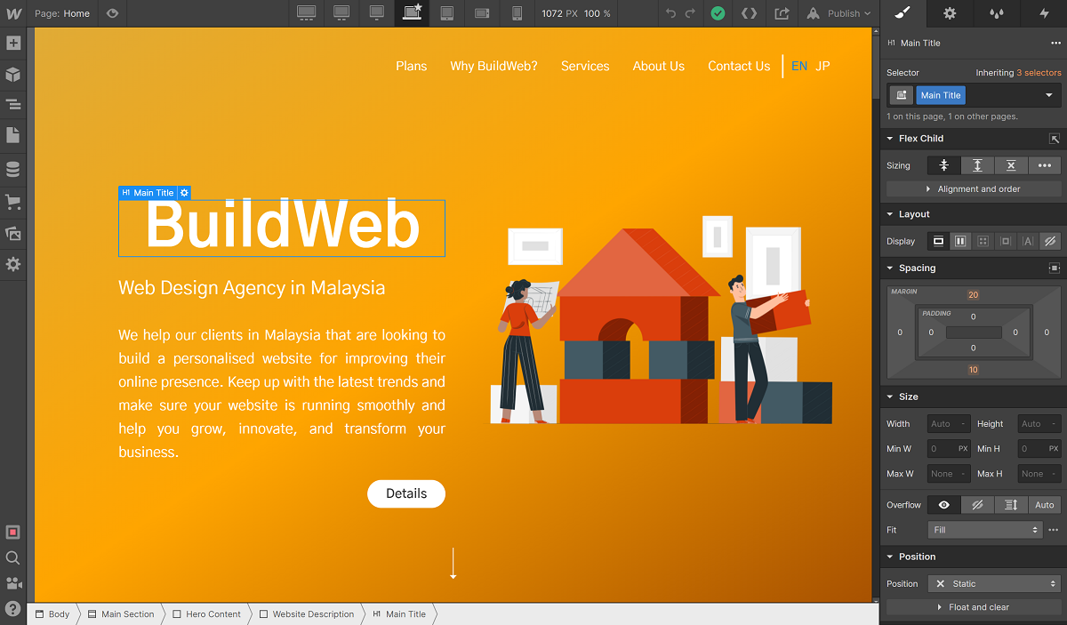 ノーコードツール「Webflow」でウェブサイト制作ワークショップ