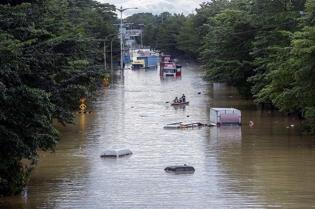 Aftermath of flood